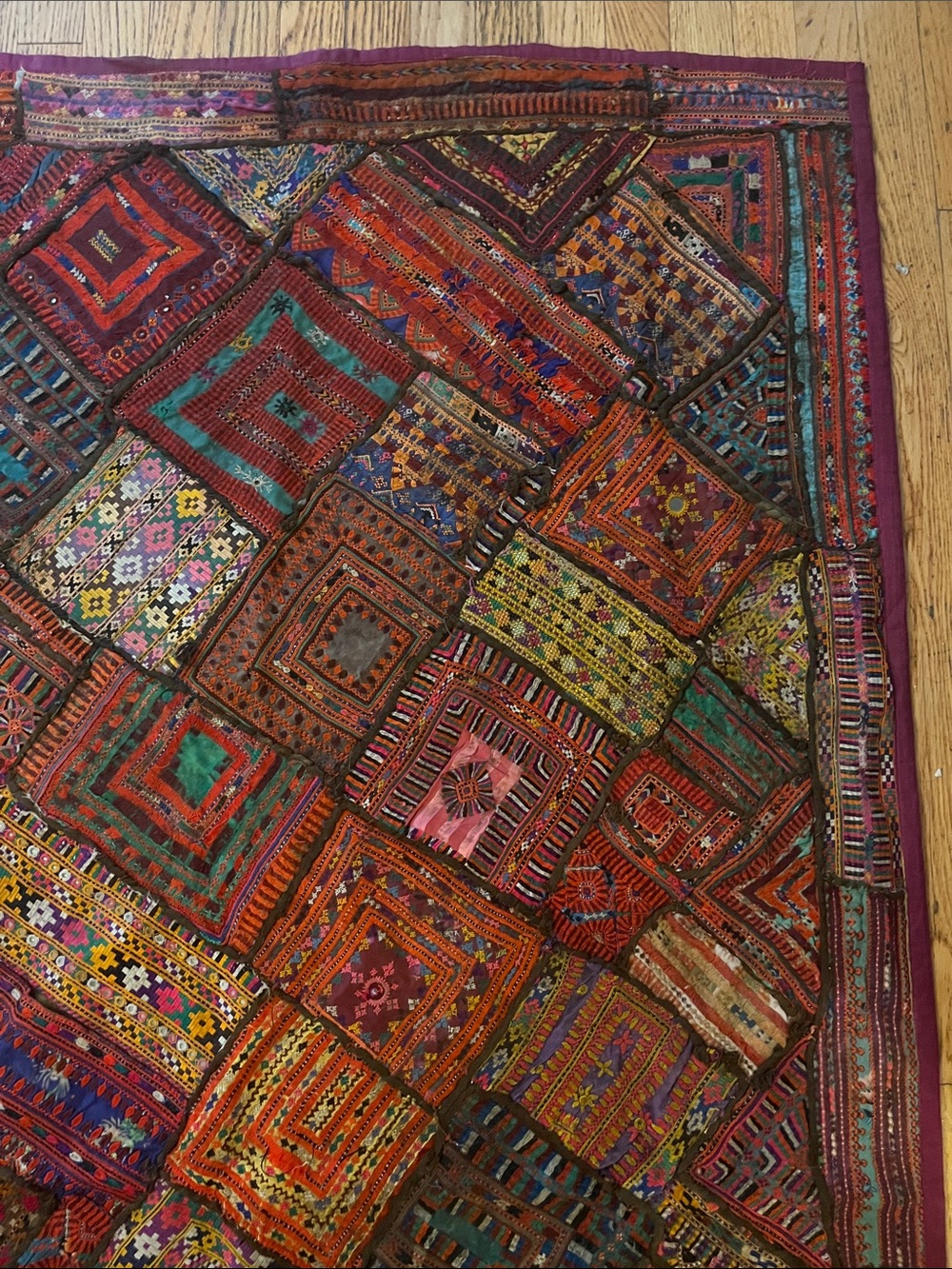 Heavy Banjara Gypsy Handmade Indian Tapestry Wallhanging - Picture 3 of 16